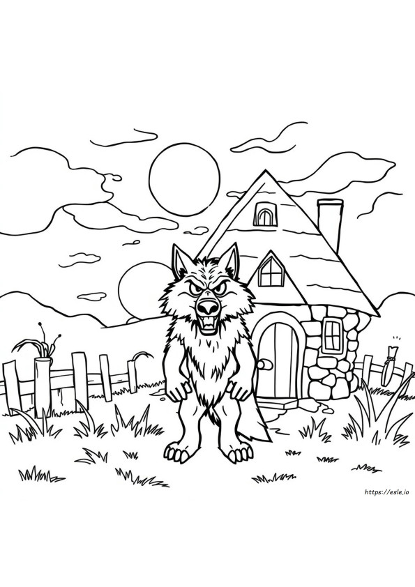 Big Bad Wolf Coloring Page