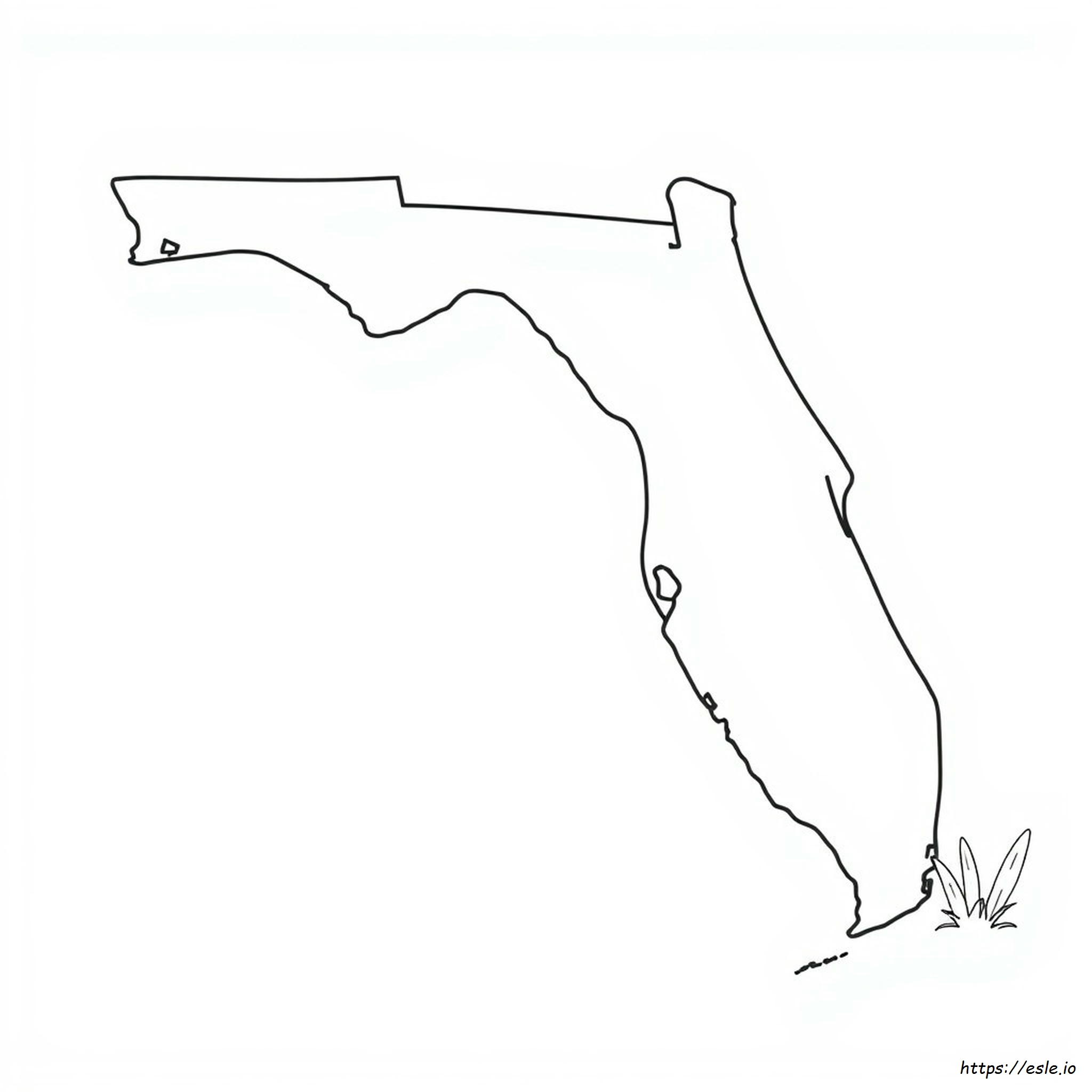 Mappa Della Florida Da Colorare