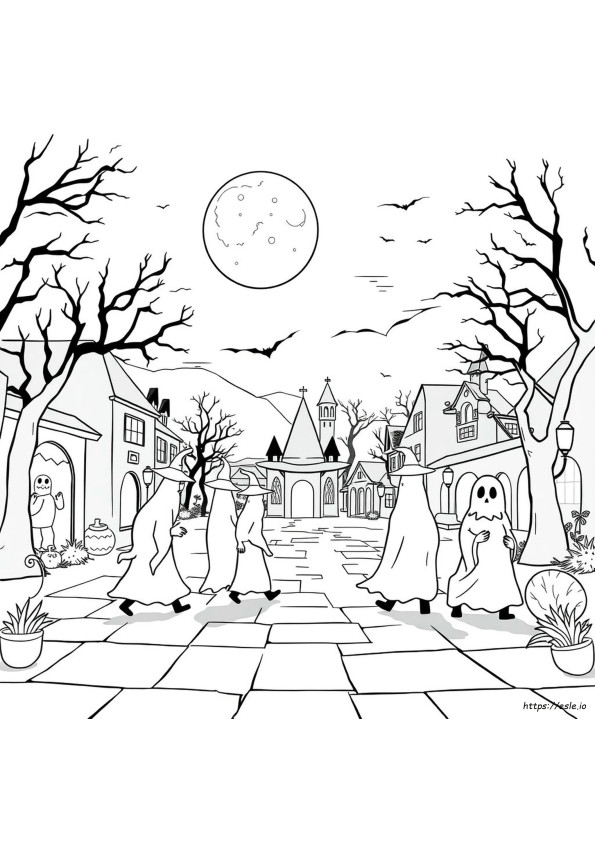 Spanish Halloween Coloring Pages