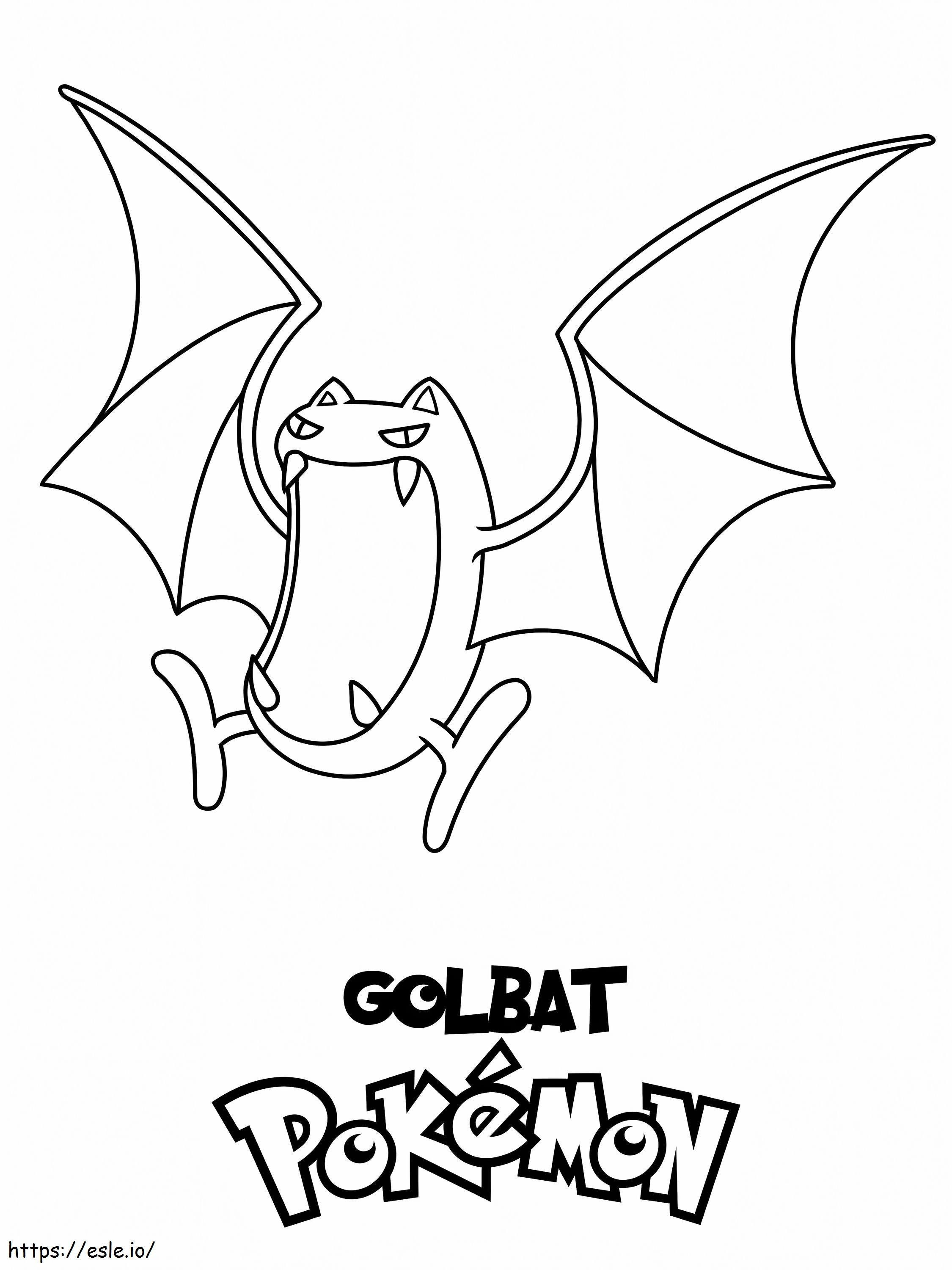 Afdrukbare Golbat Pokemon kleurplaat kleurplaat