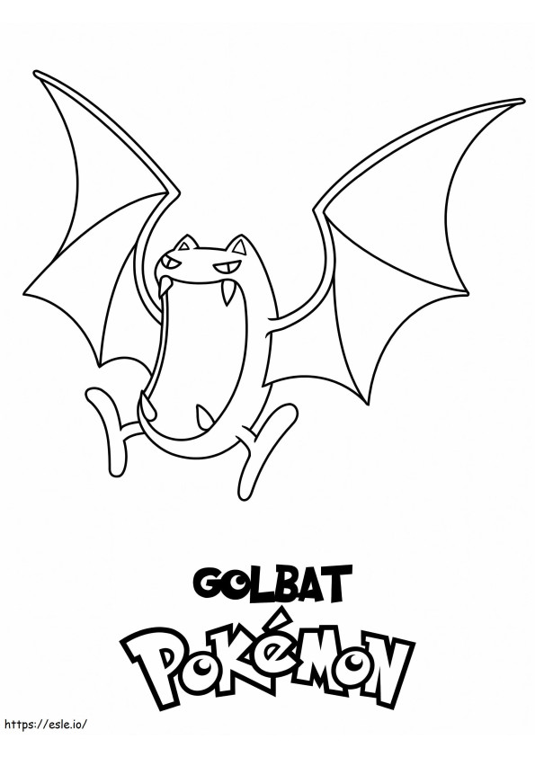 Printabke Golbat Pokemon värityskuva