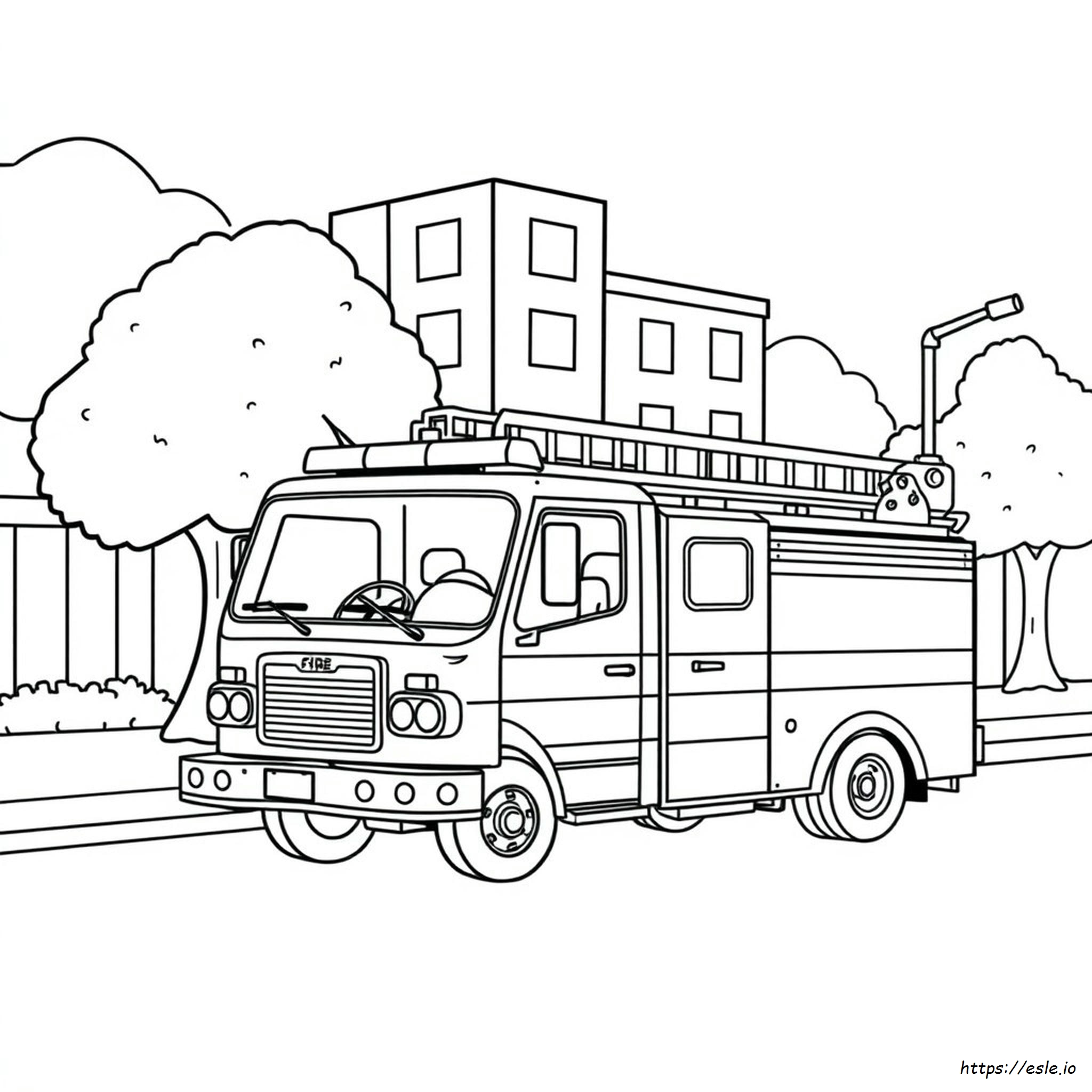 Camion Dei Pompieri Da Colorare