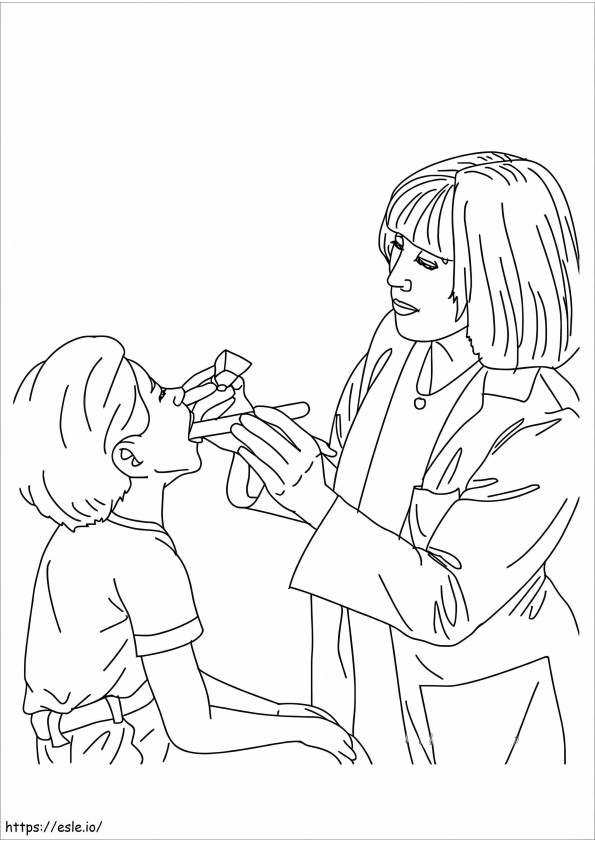 Beautiful Dentist coloring page