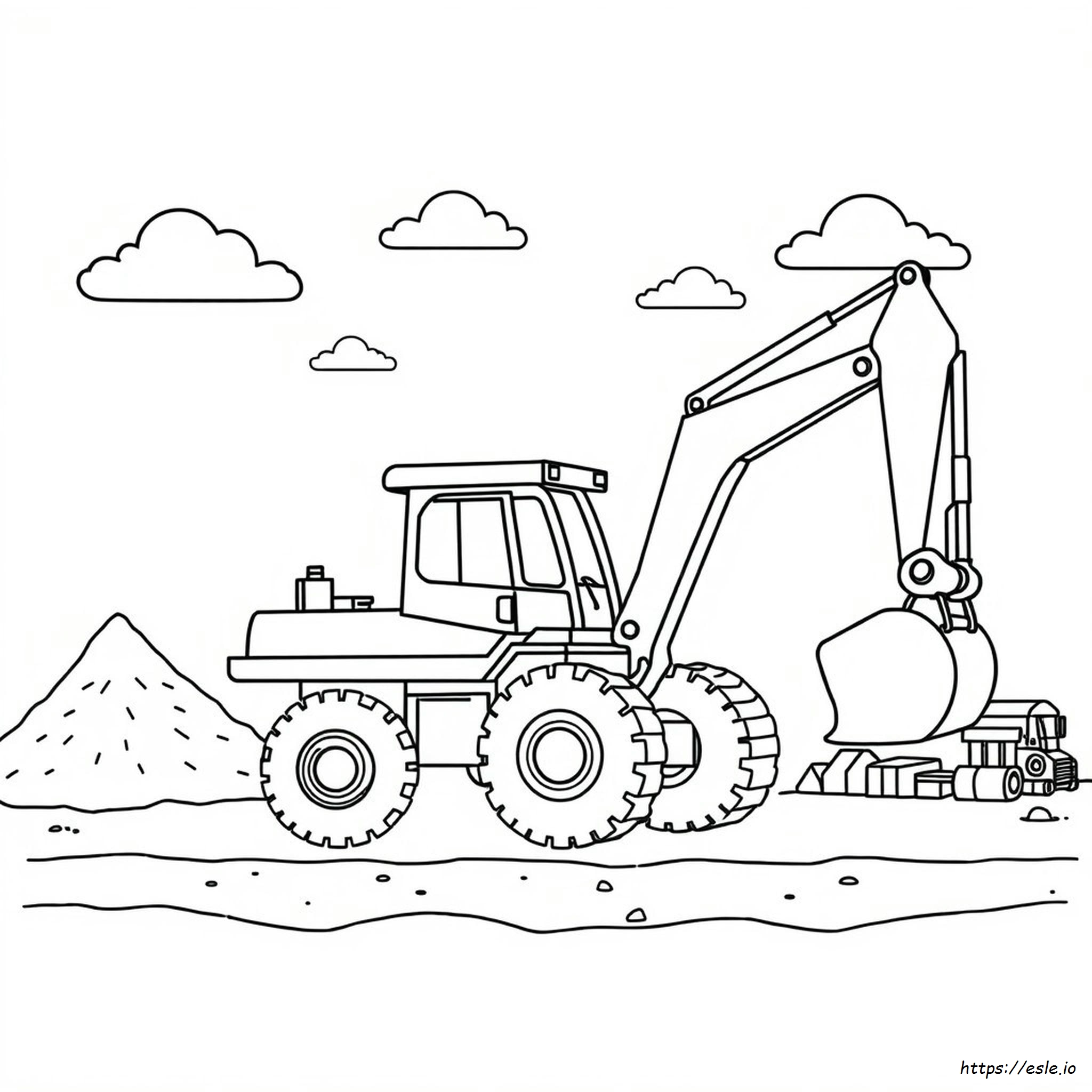 Digger Truck Coloring Pages