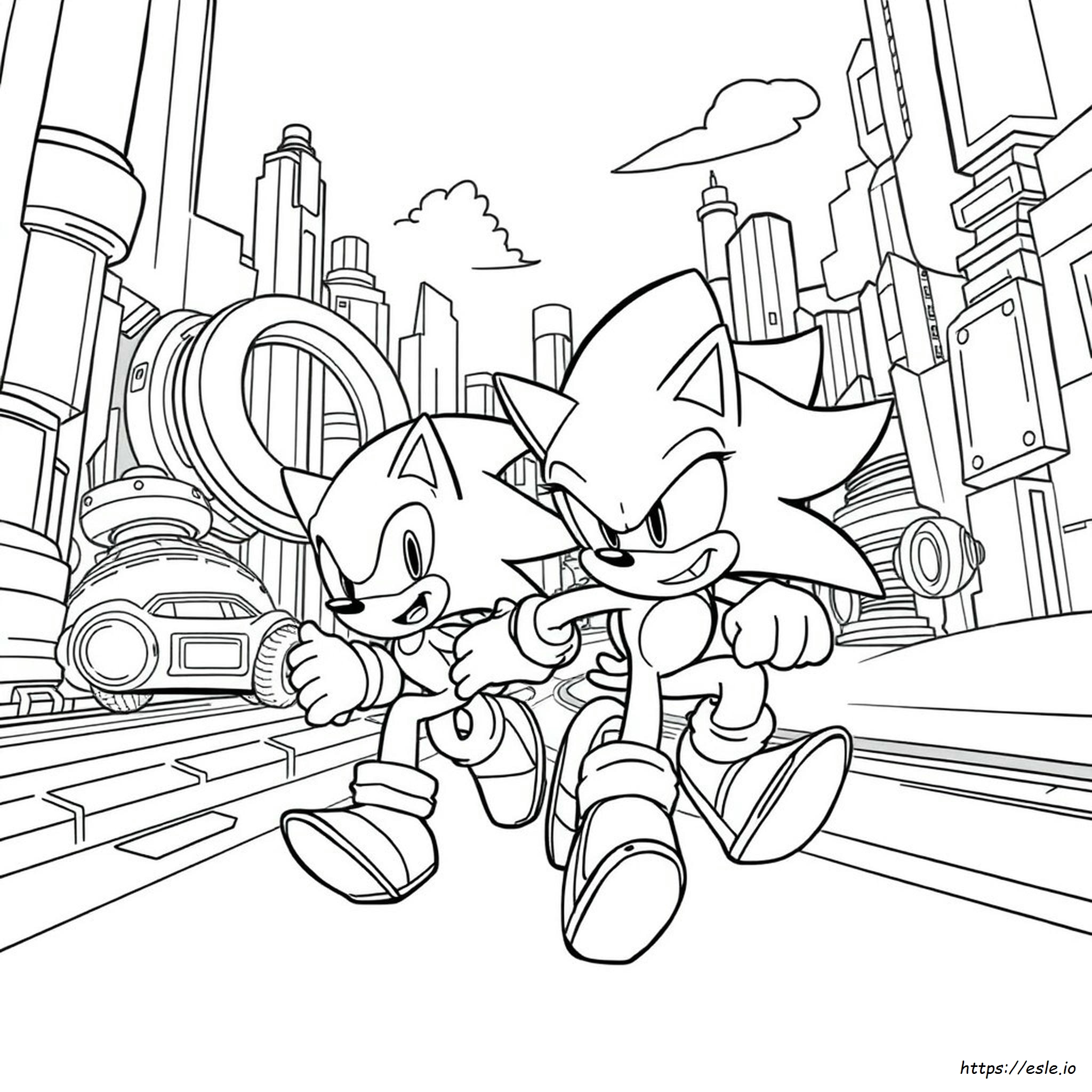Sonic Eggman Colouring Pages