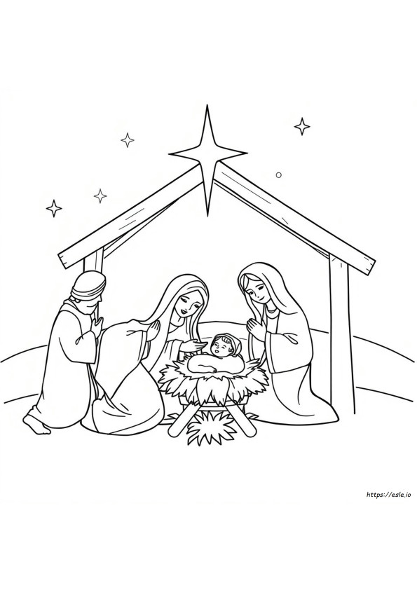 Religious Coloring Pages For Christmas