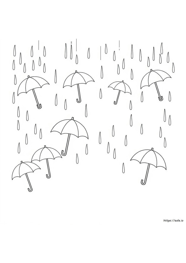 Dessin De Parapluie À Colorier