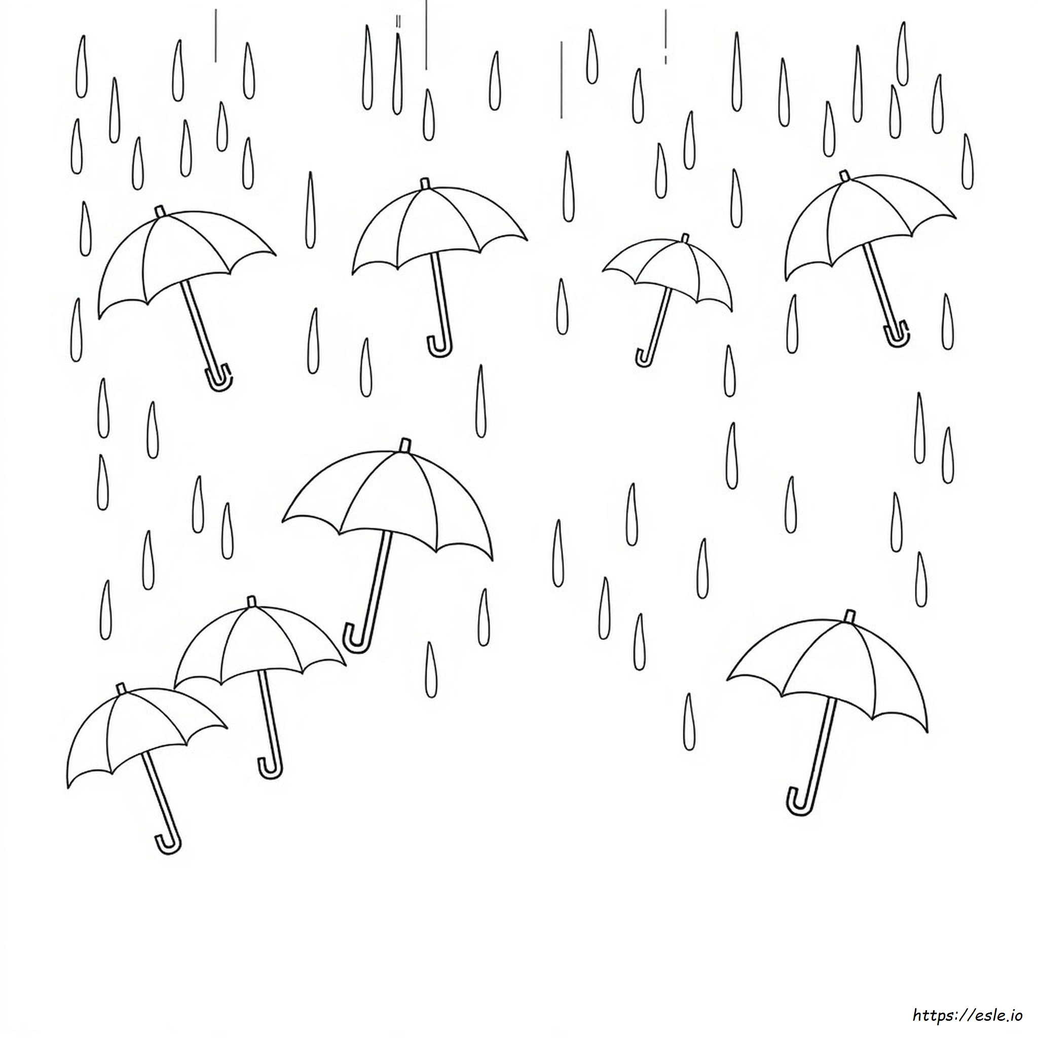 Umbrella Image For Colouring