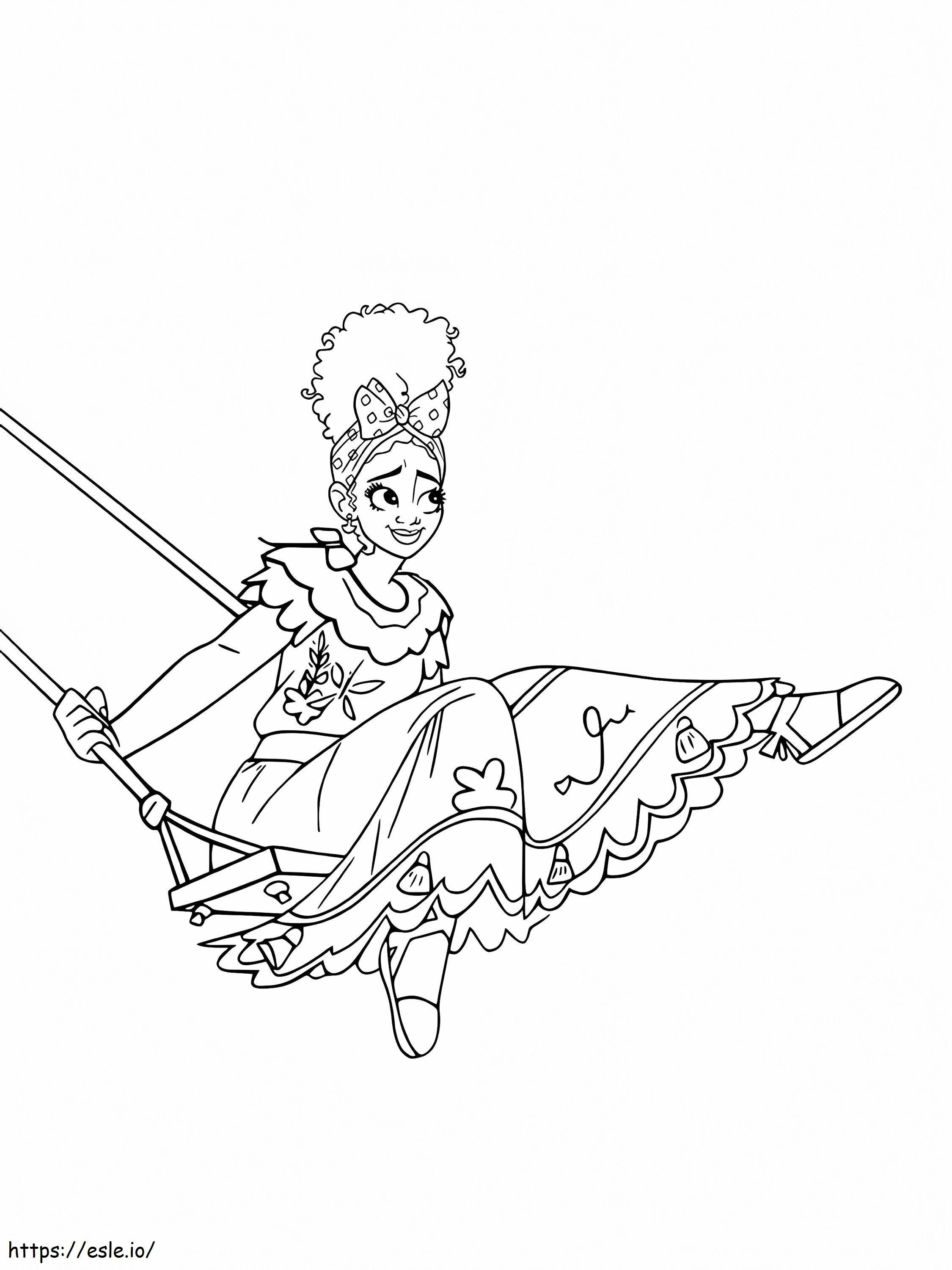 Allure Dolores Swinging coloring page