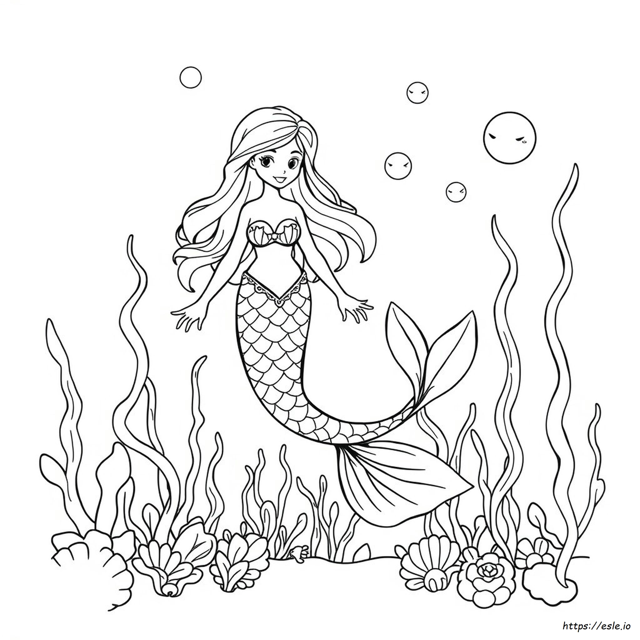 Mermaid Images For Colouring
