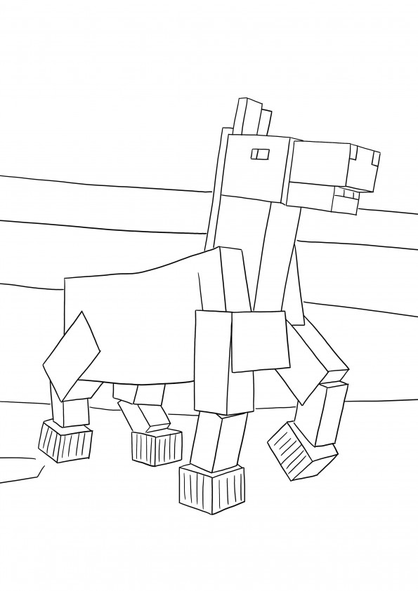 Minecraft Horse from Minecraft game free to print and color