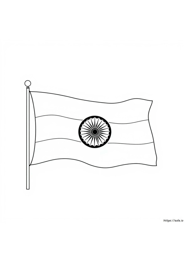 Coloriage Drapeau National De L'inde
