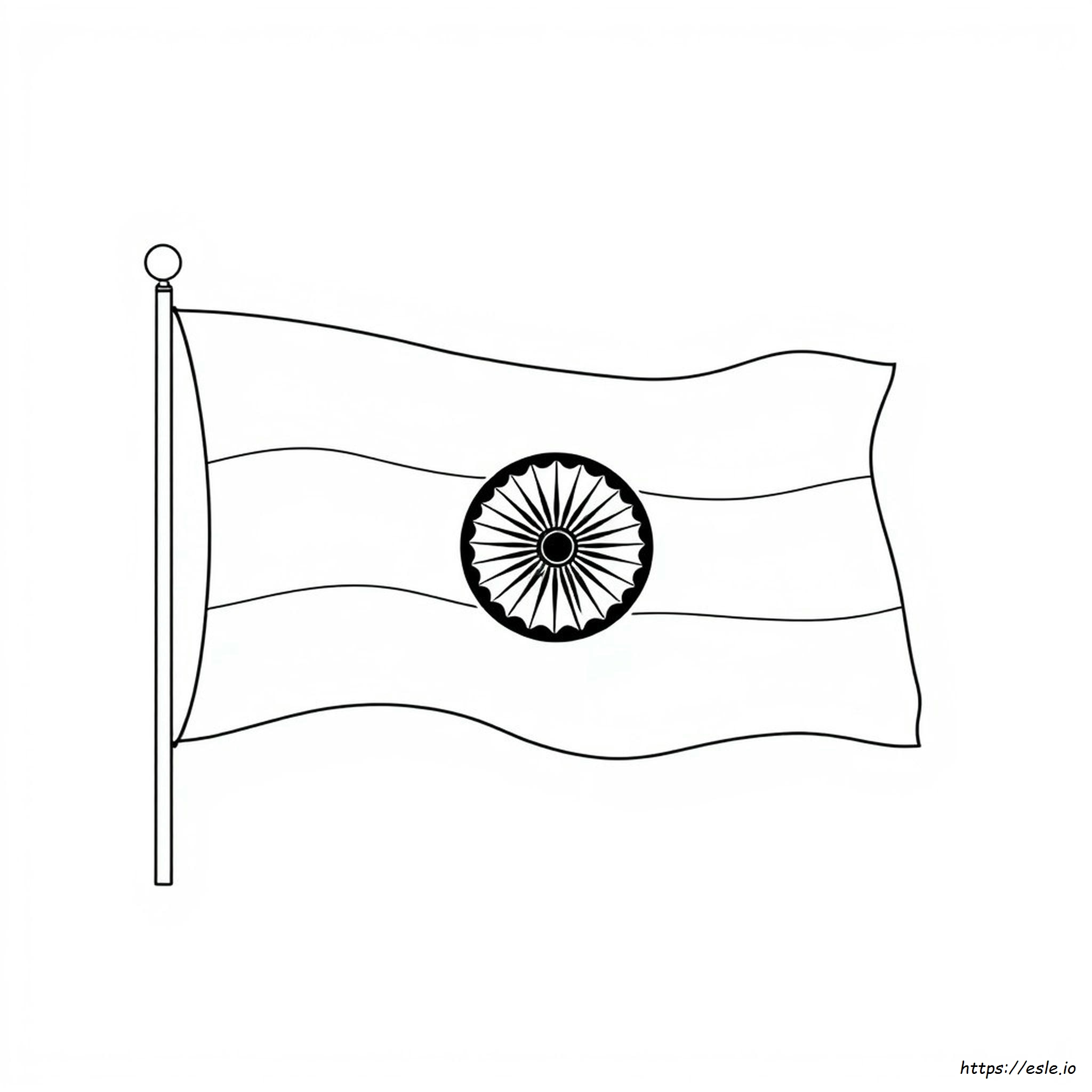 Nationalflagge Von Indien Zum Ausmalen