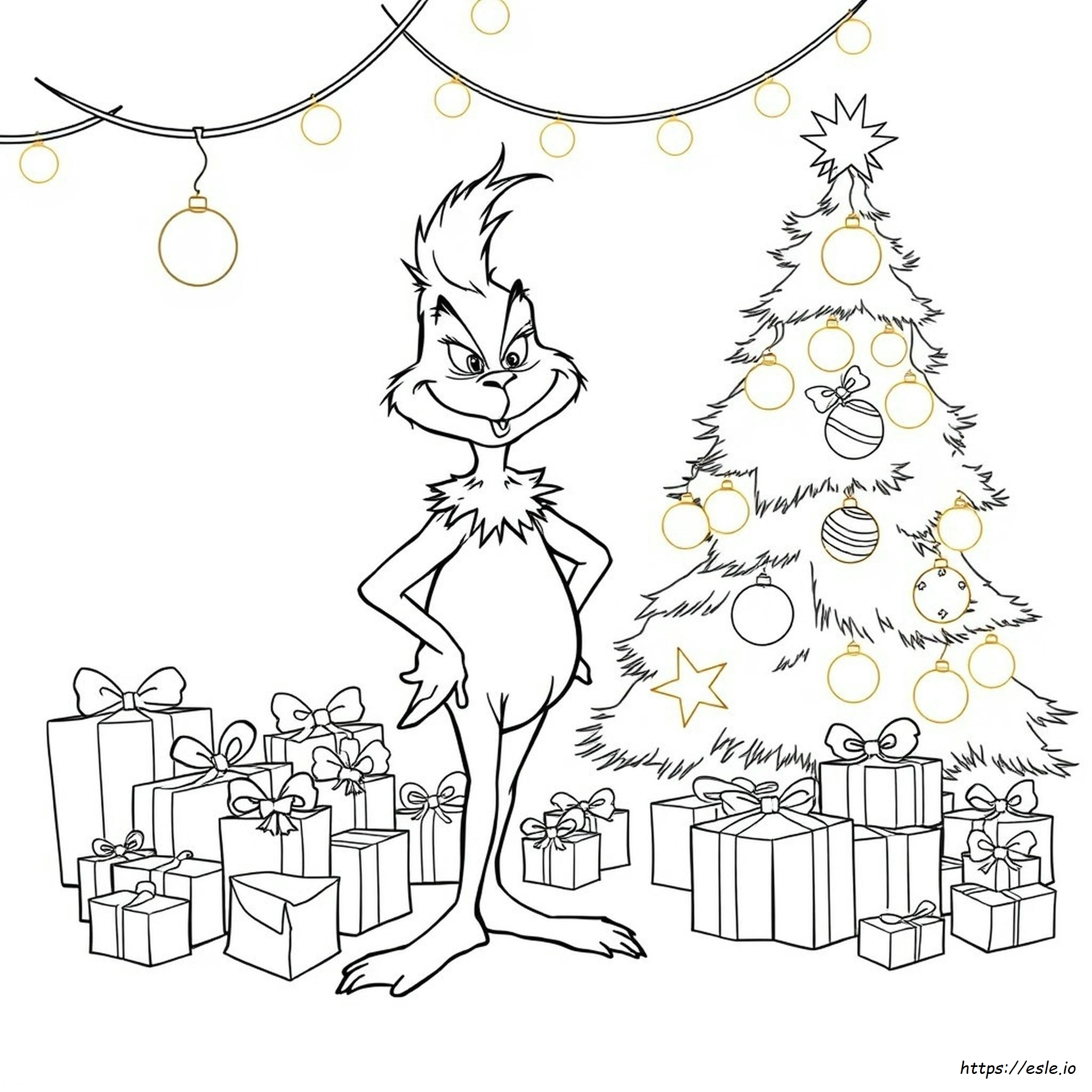 Grinch Cute Christmas Coloring Pages