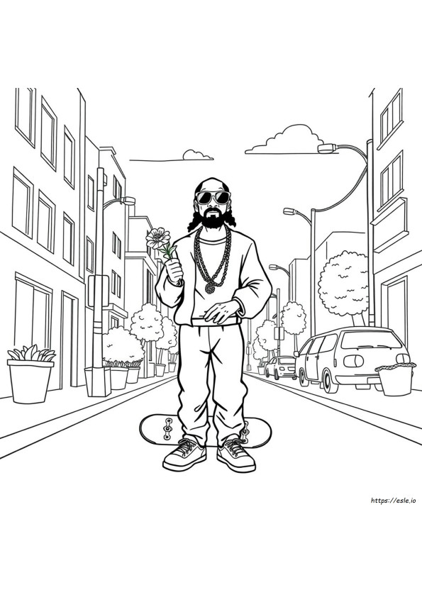 Snoop Dogg Coloring Sheet