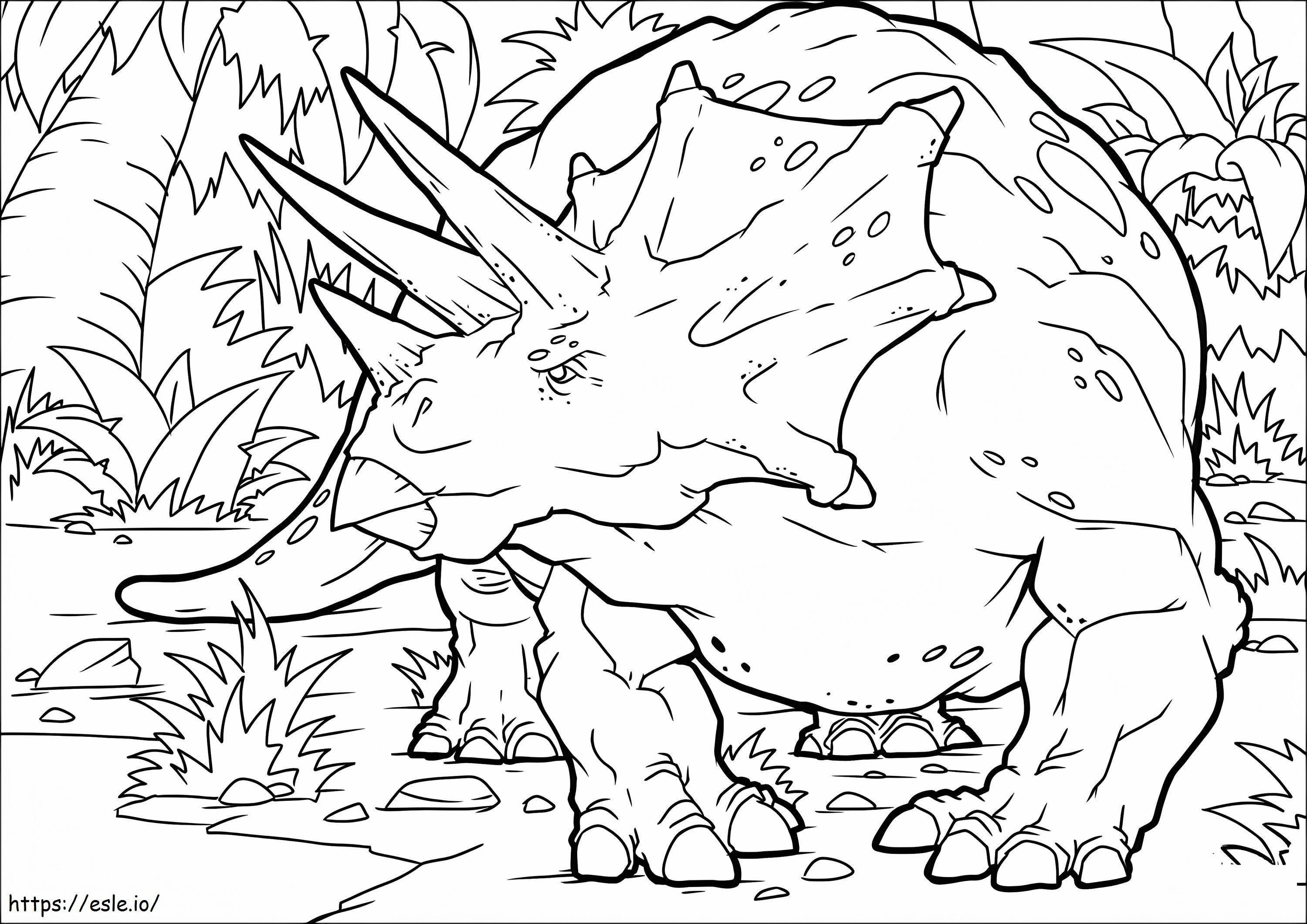 Triceratops Coloring Page 4 coloring page