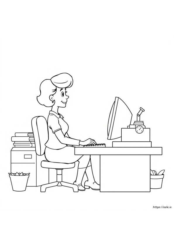 Dorothy Vaughan Coloring Page