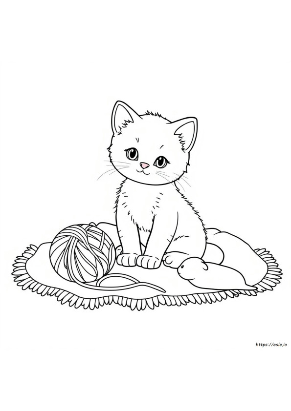 Yazdırılabilir Kedi Yavrusu Boyama