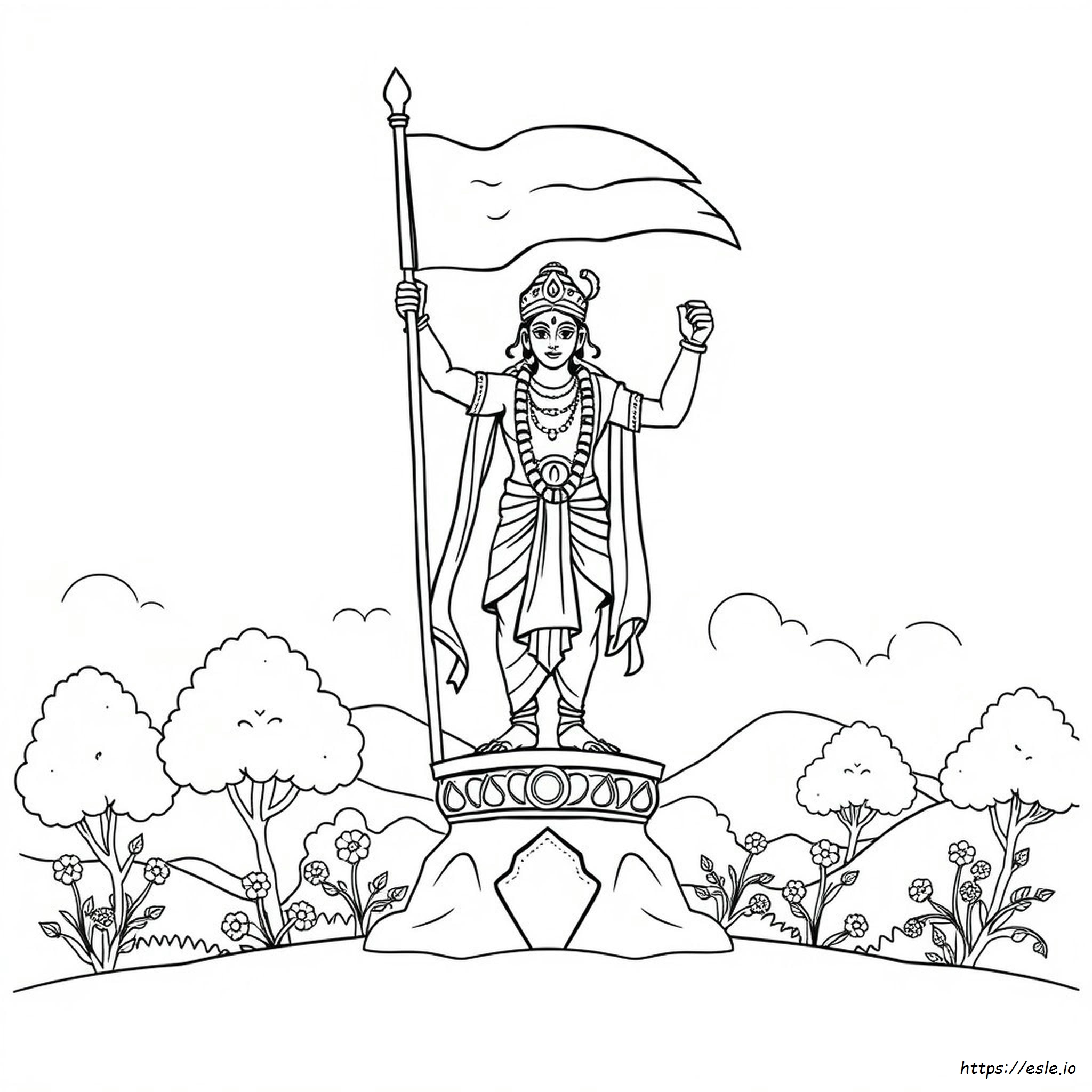 Dibujo Fácil De Shri Ram Para Colorear