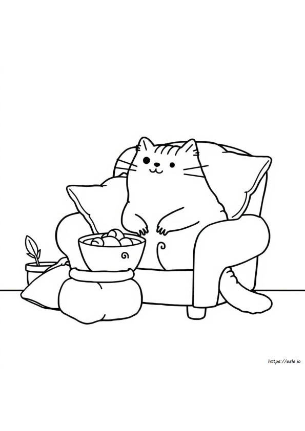 Pusheen Colouring Pages Free