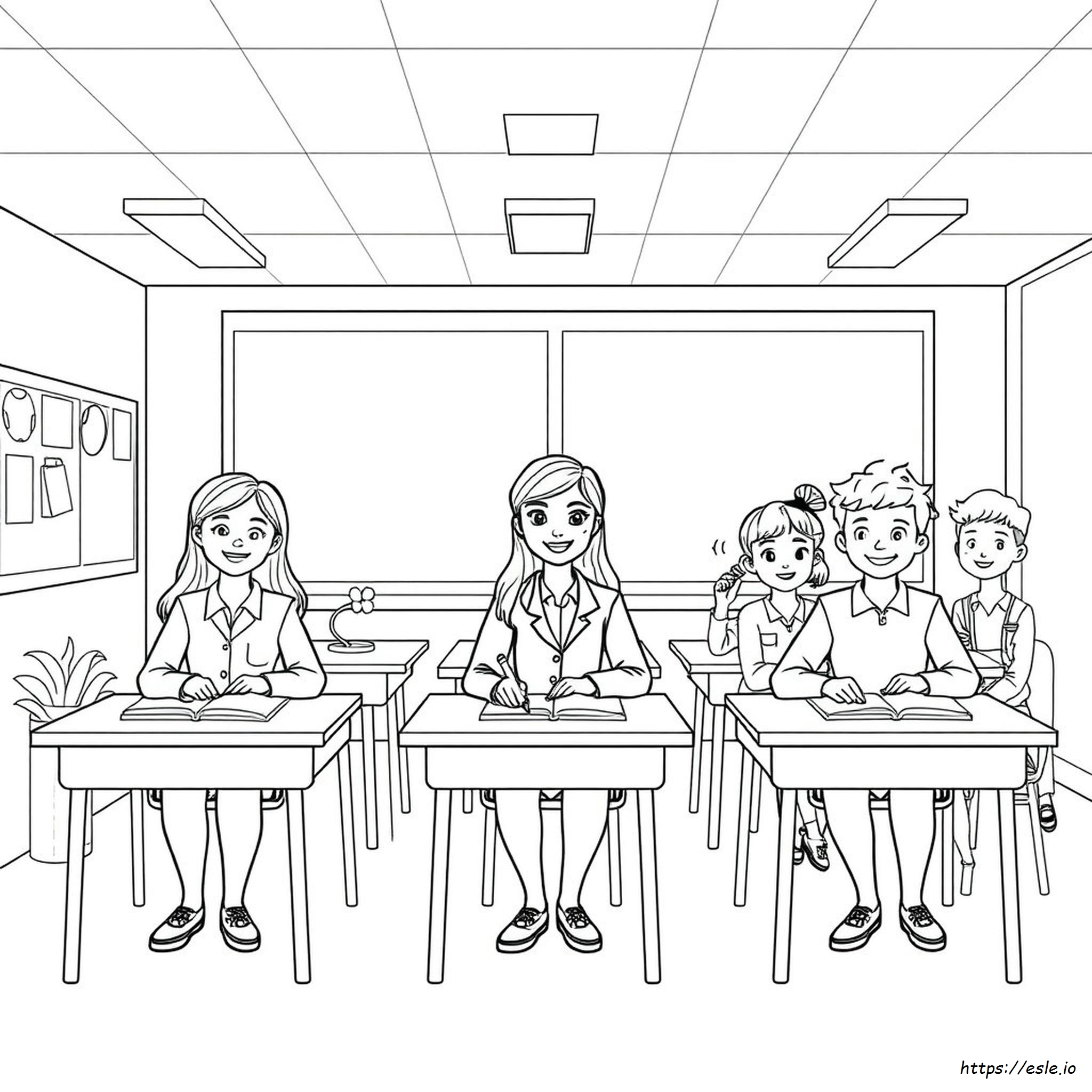 Dibujos Para Colorear De Profesores Y Alumnos