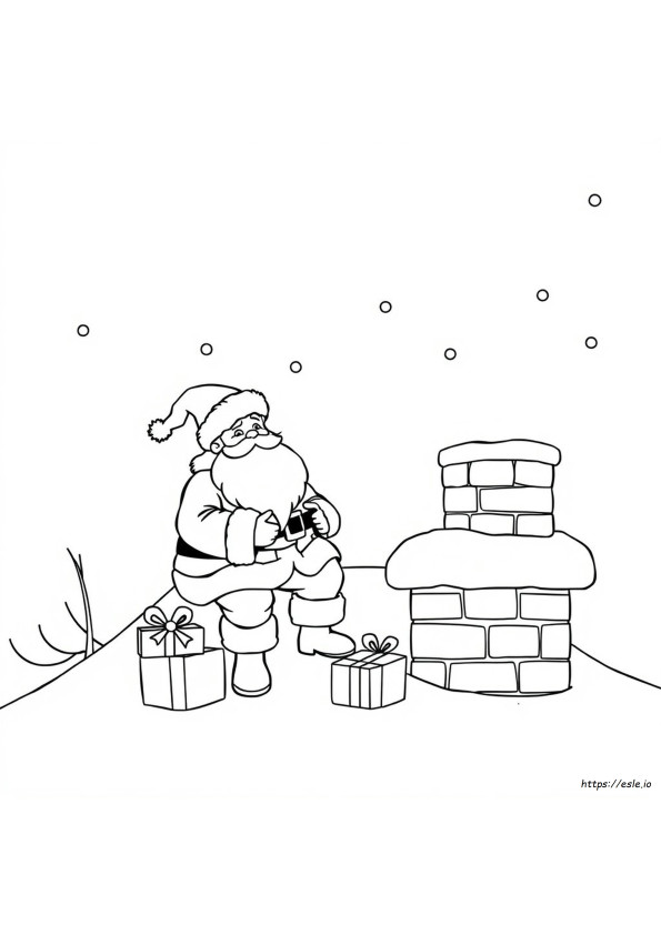 Kerstman Kleurplaat