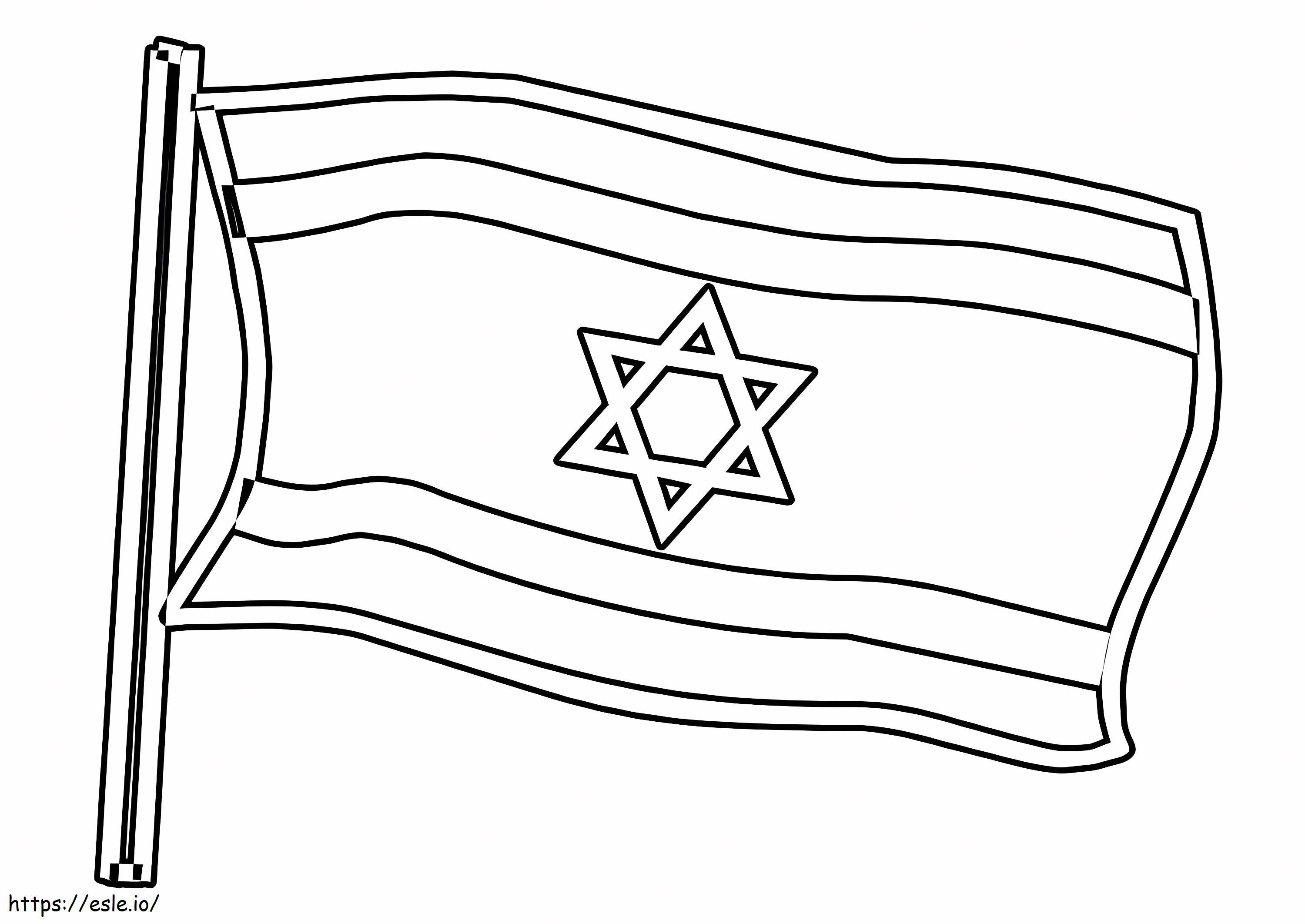 Bandiera di Israele da colorare