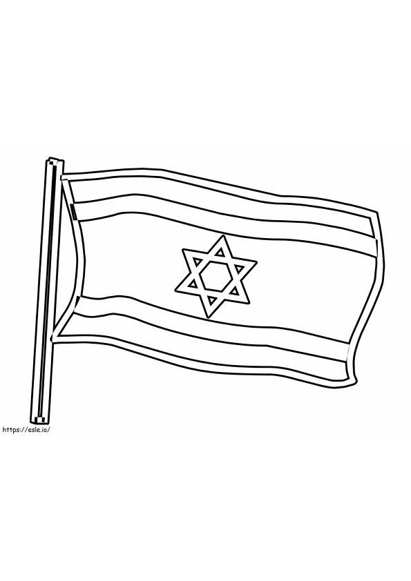 Israelin lippu värityskuva