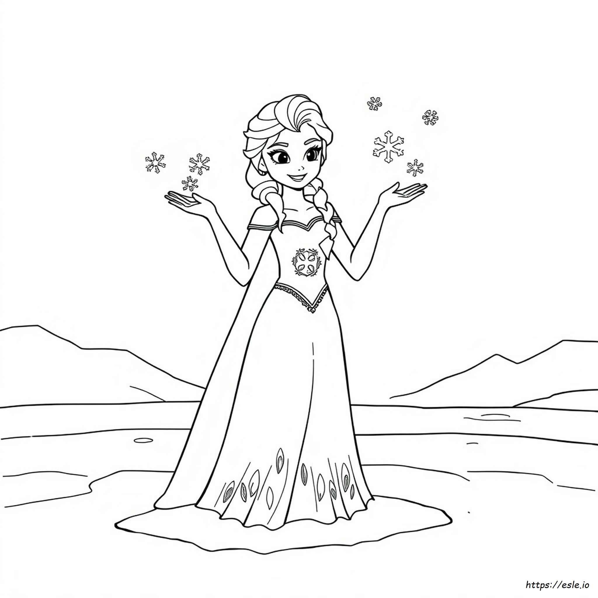Disegno Da Colorare Principessa Elsa