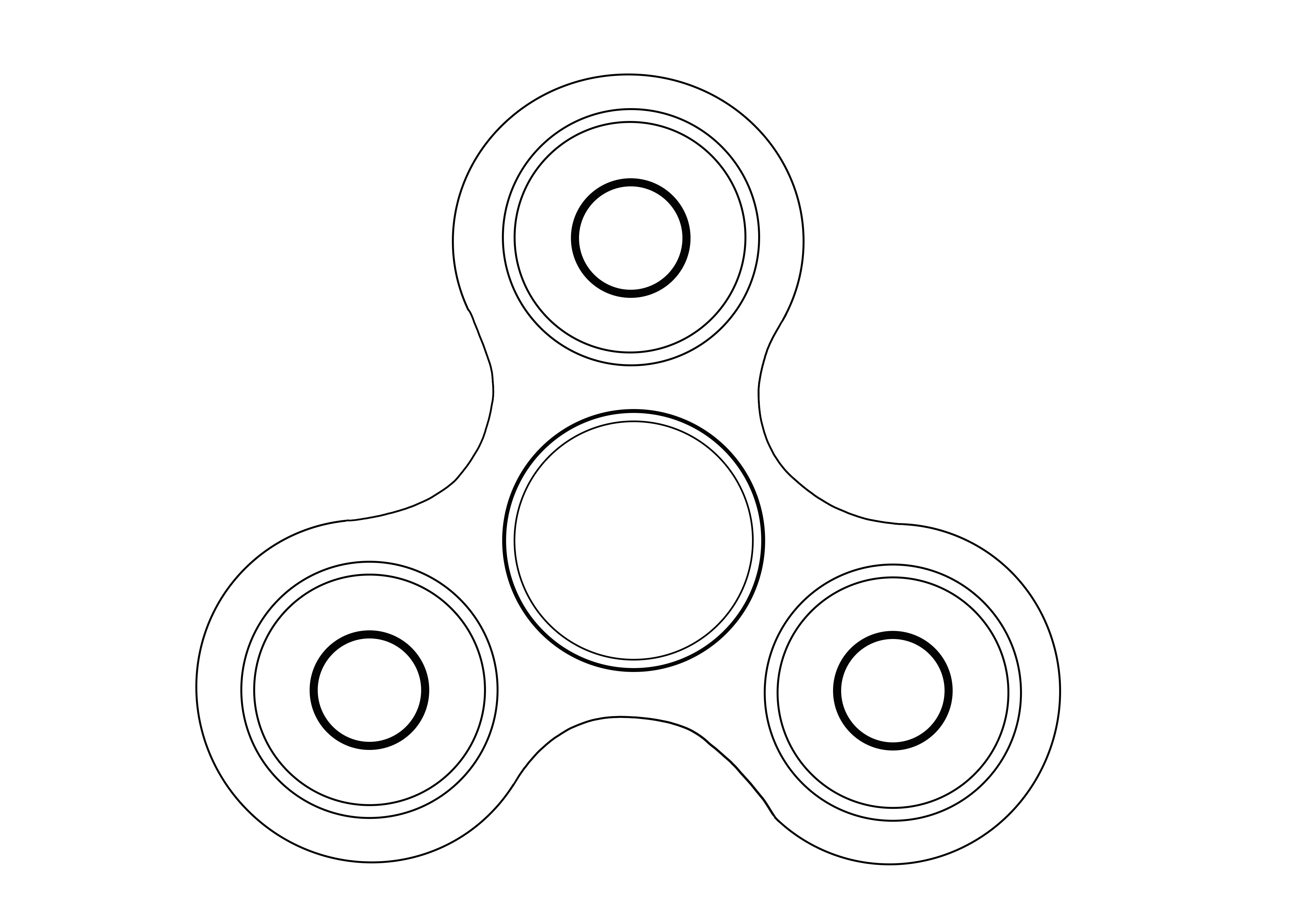 Here is a simple and free-to-print Fidget Spinner coloring sheet for kids