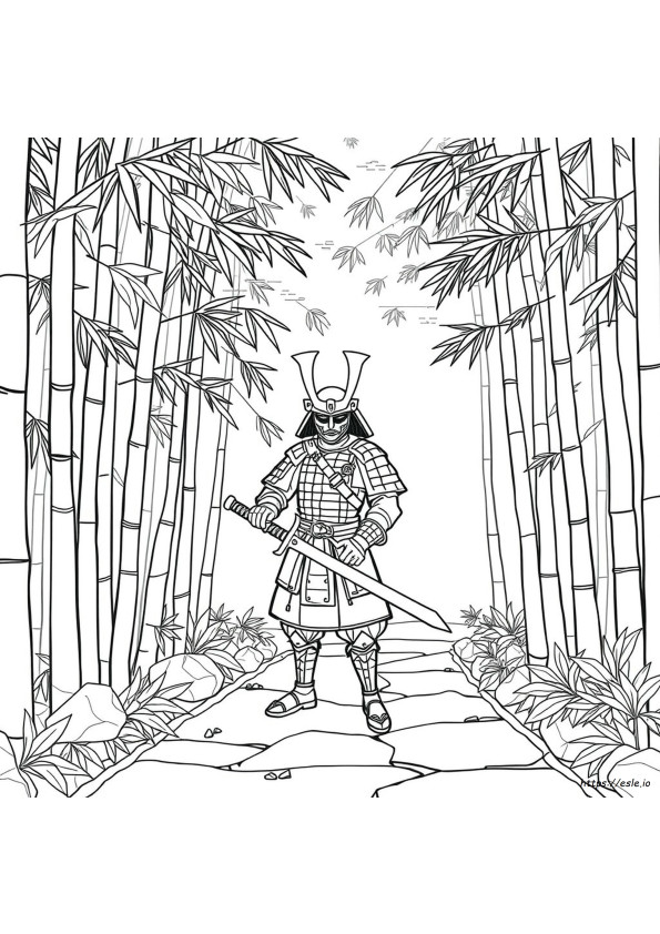 Feuilles De Coloriage Samouraï