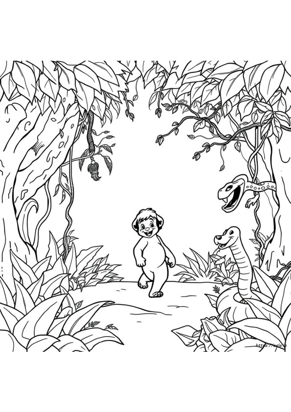 Desene De Colorat Ușoare Din Cartea Junglei