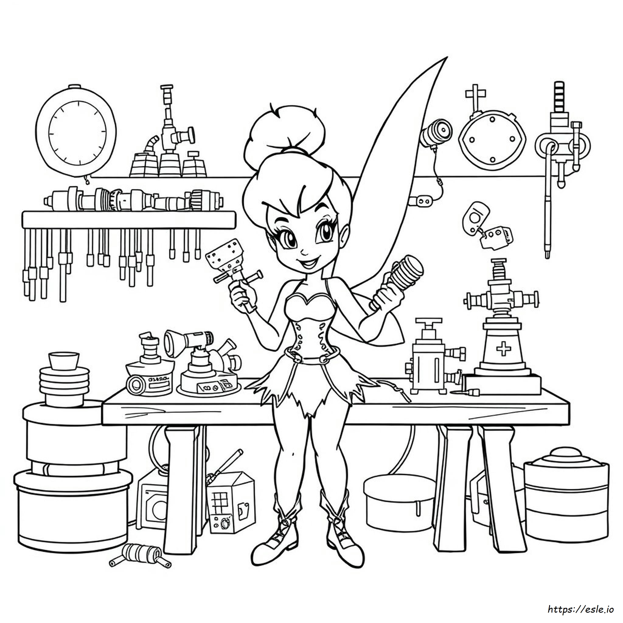 Punk Tinkerbell Coloring Pages
