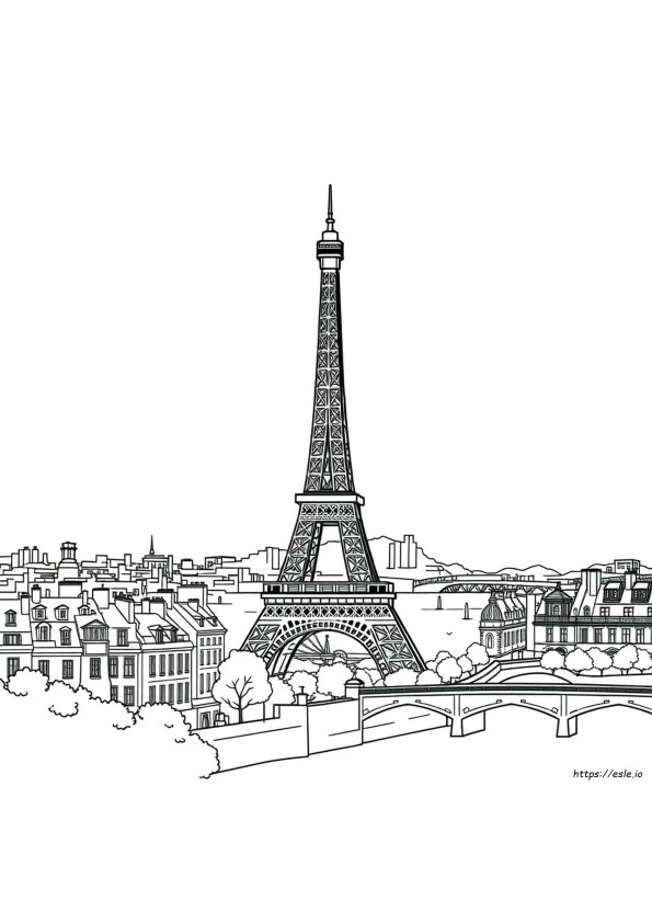 Torre Eiffel Da Colorare