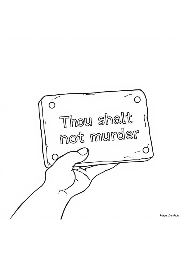 5Th Commandment Coloring Page