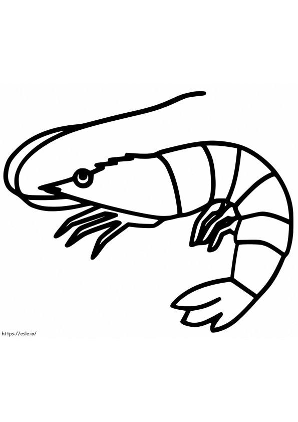 Easy Prawn coloring page