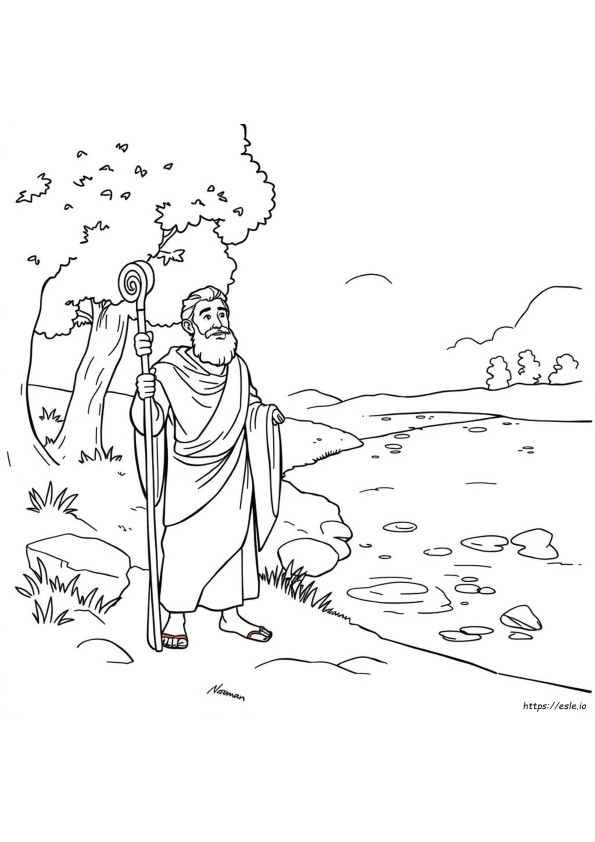 Naaman Leprosy Coloring Page