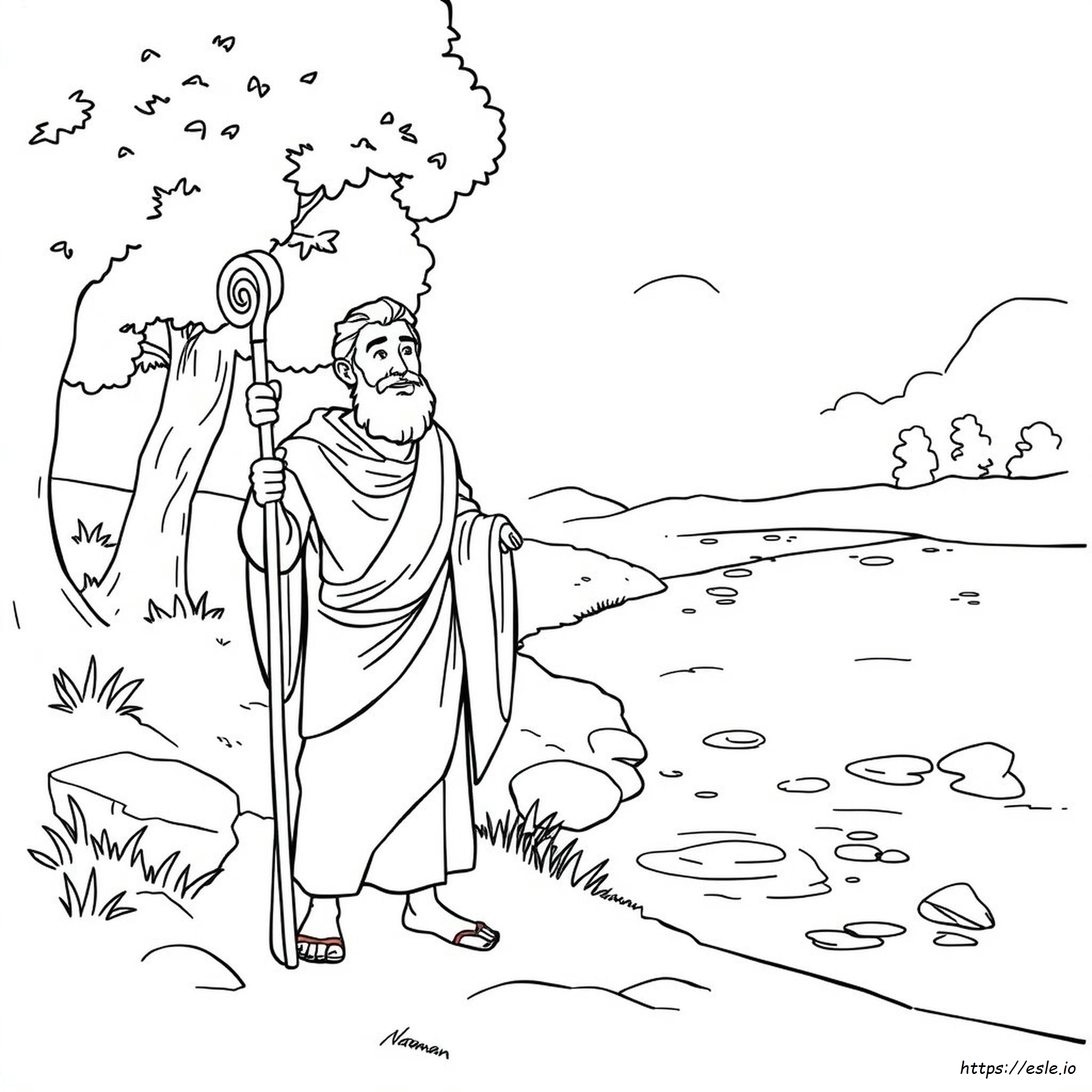 Coloriage Naaman Et La Lèpre