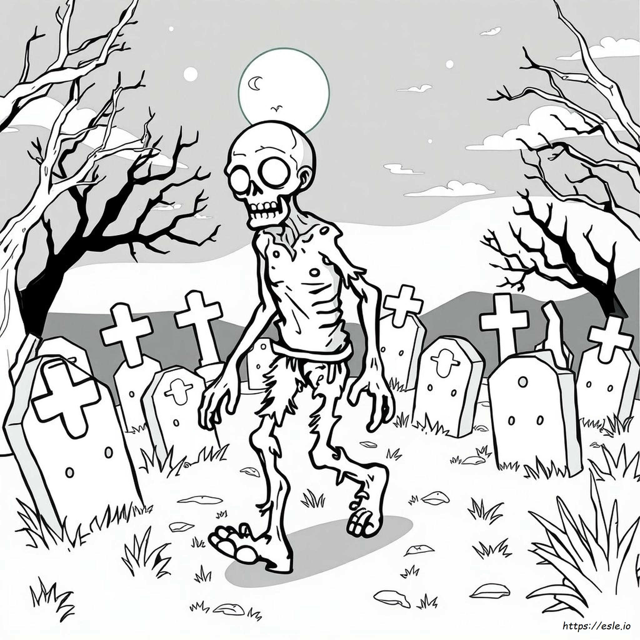 Colouring Pages Zombie