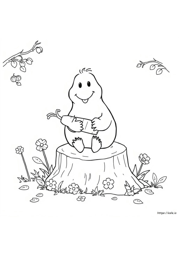 Monty Mole Coloring Page