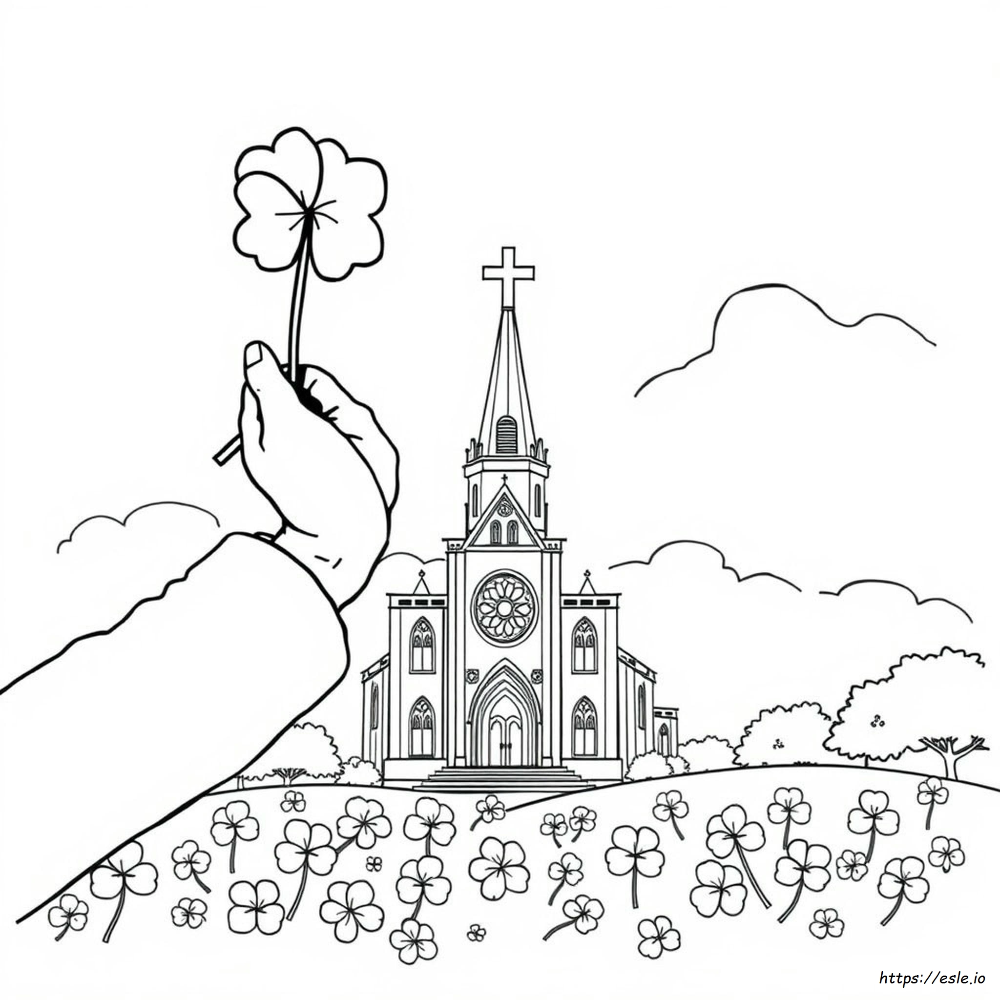 Shamrock St Patrick Coloring Pages Religious