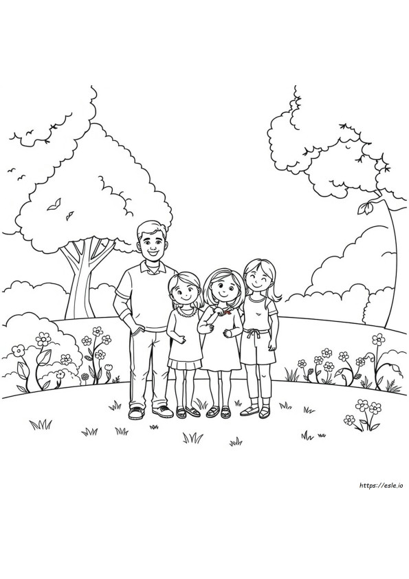Aile Resmi Boyama Sayfası