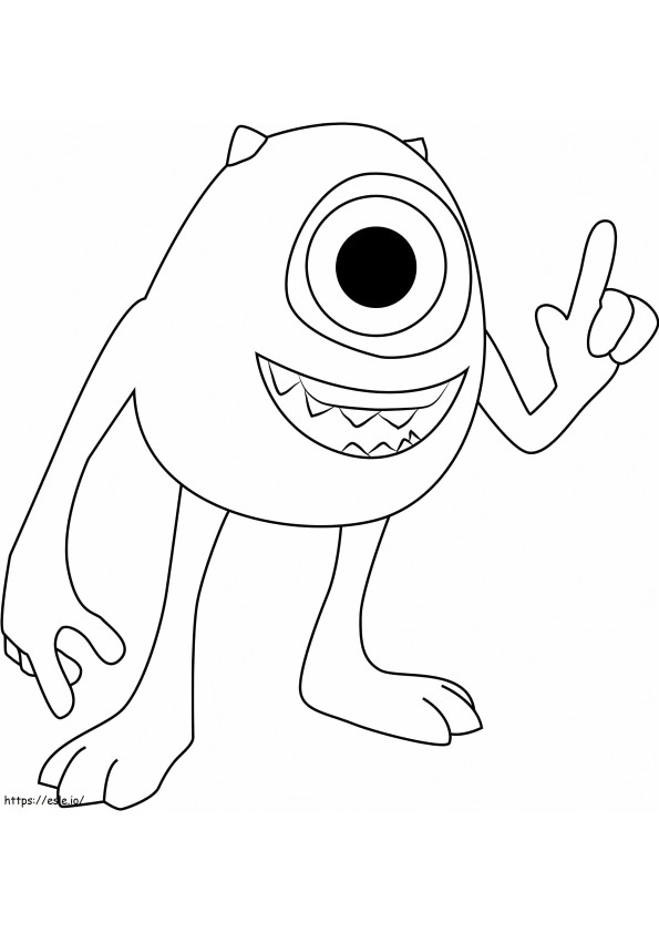 Happy Mike A4 coloring page