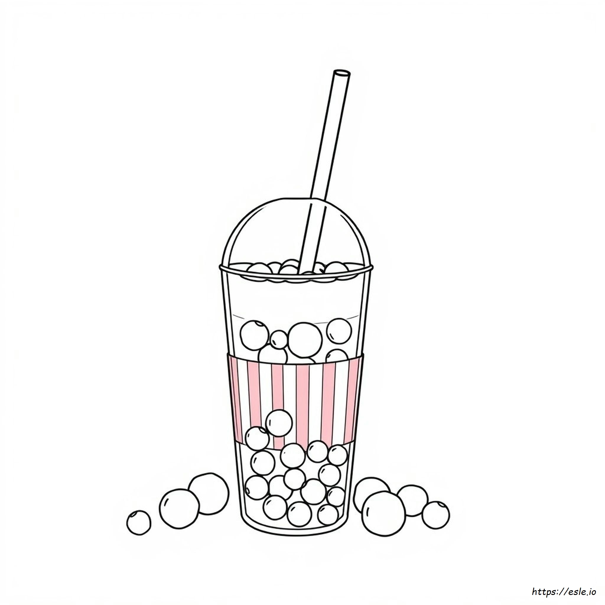 Bubble Milk Tea Boba Coloring Pages