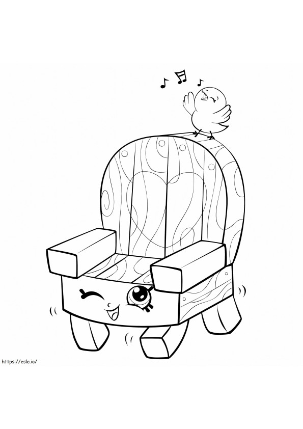 Claire Chair Shopkin coloring page