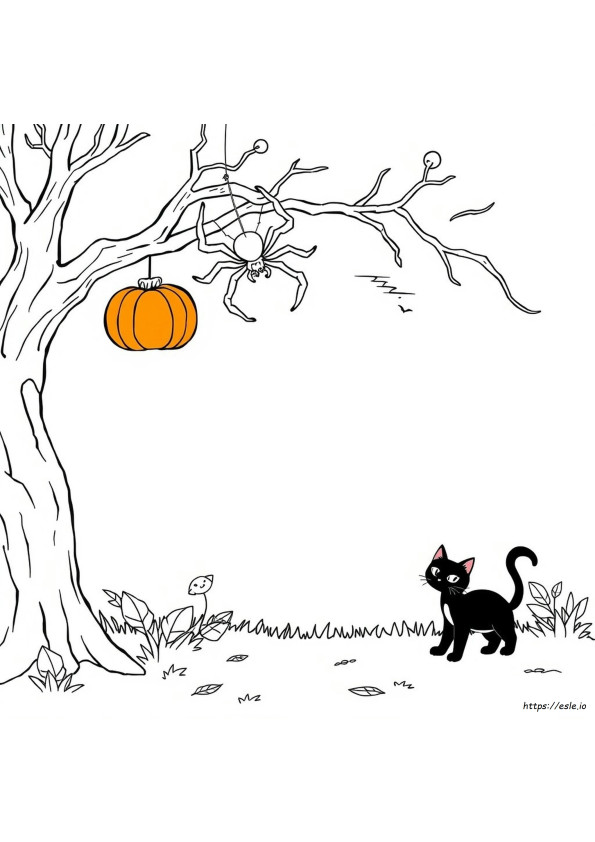 Halloween Spinnen Kleurplaten