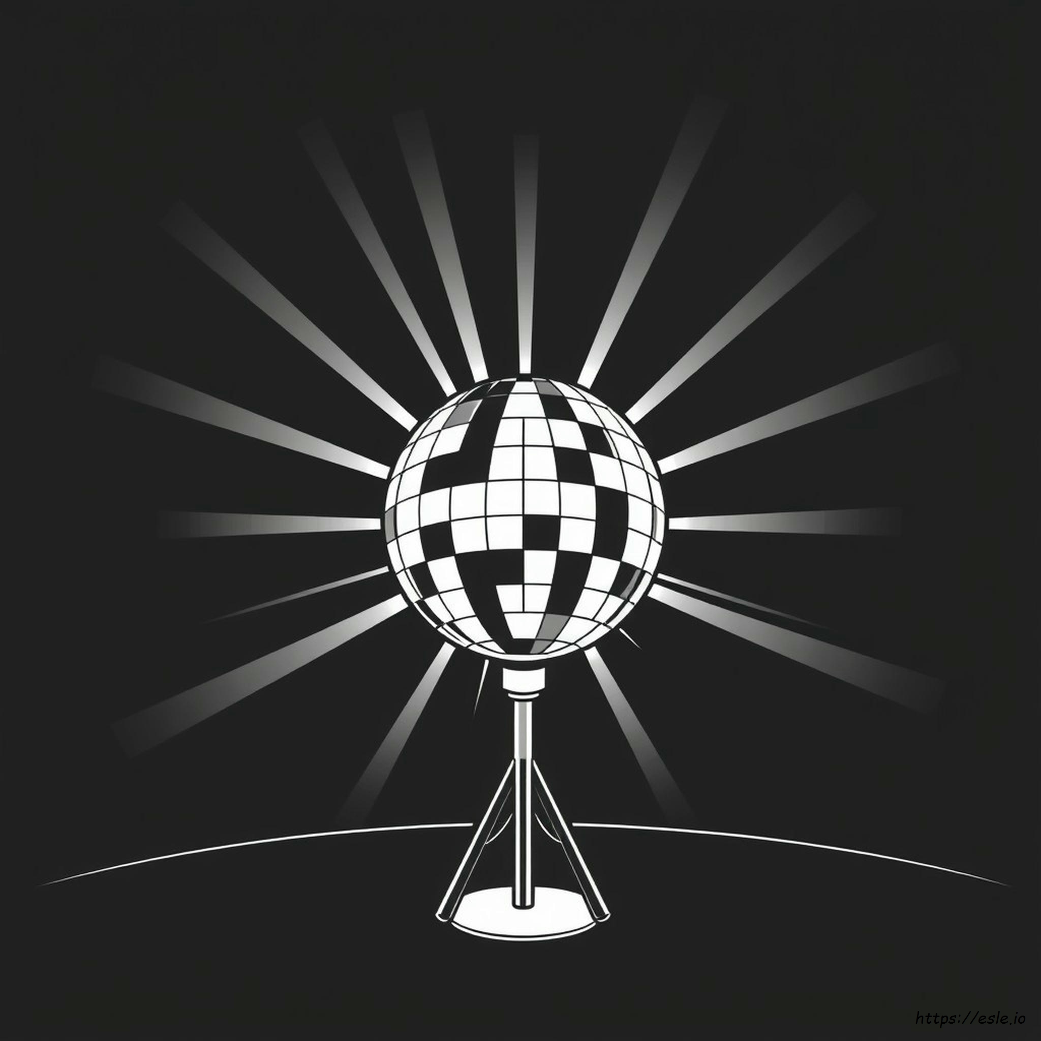 Disco Ball Colouring In