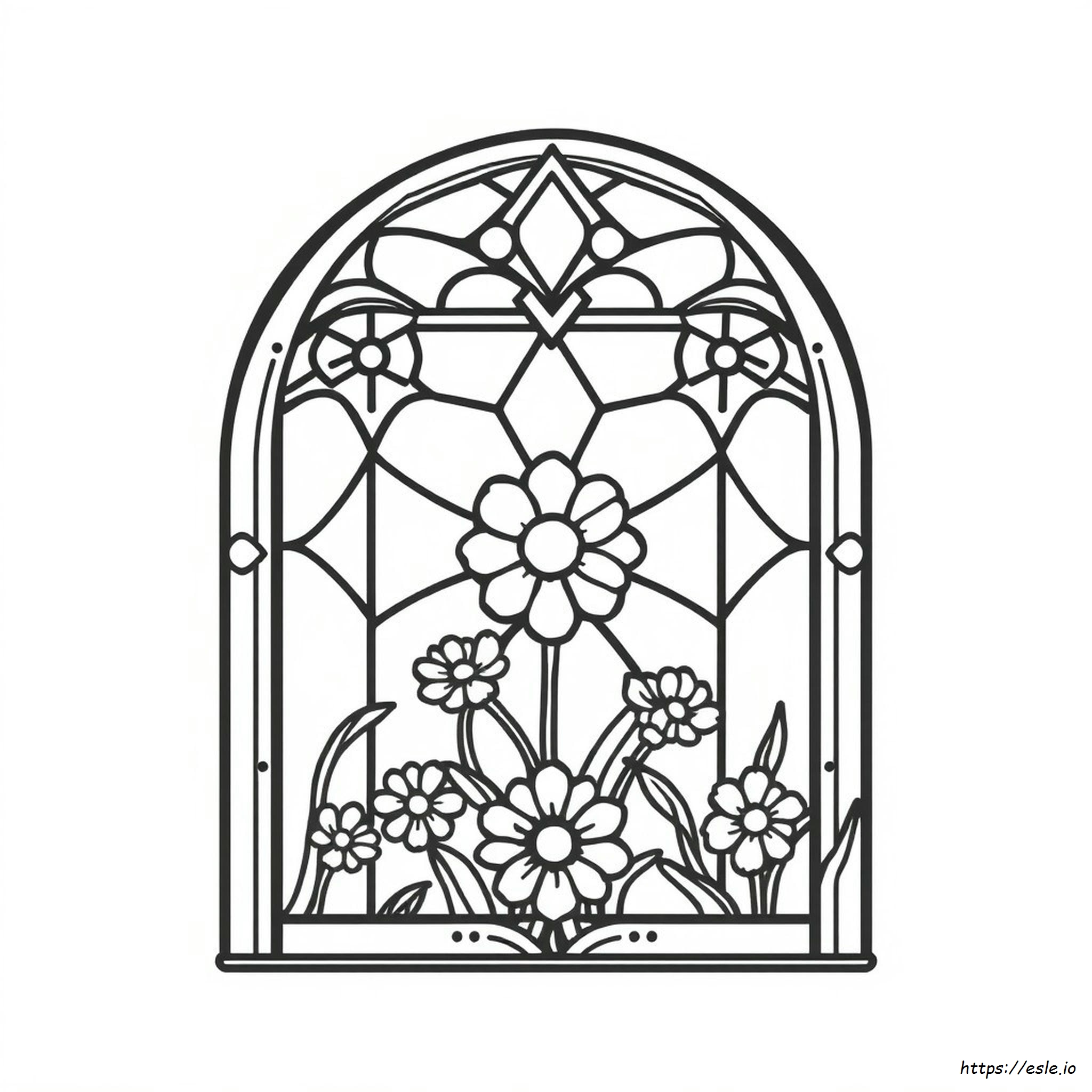 Stained Glass Coloring Pages Free