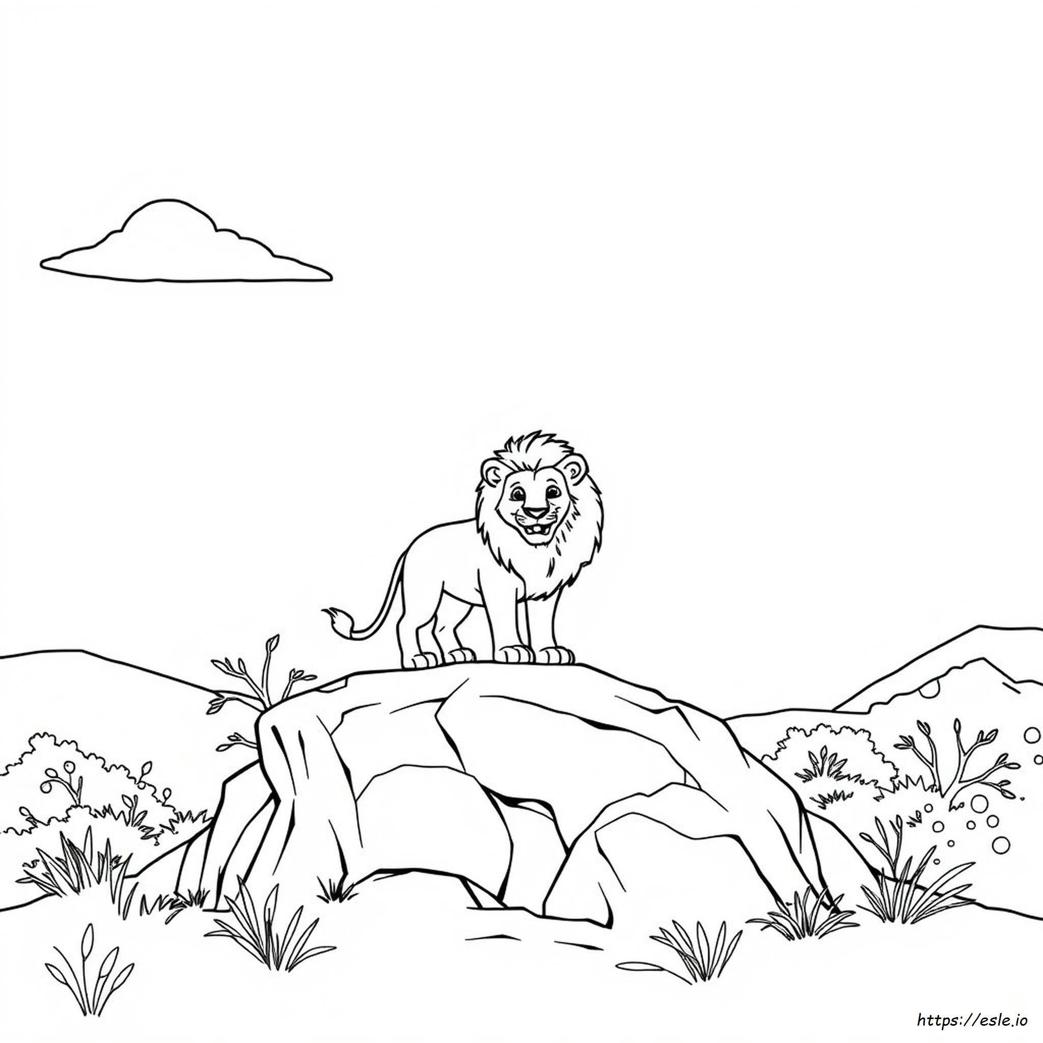 Lion Clipart Coloring Page