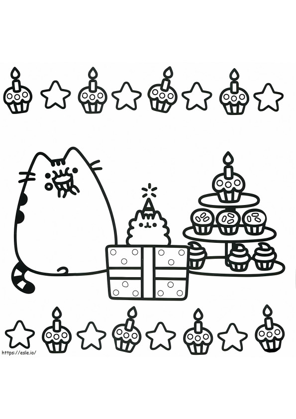 Awsome Pusheen coloring page